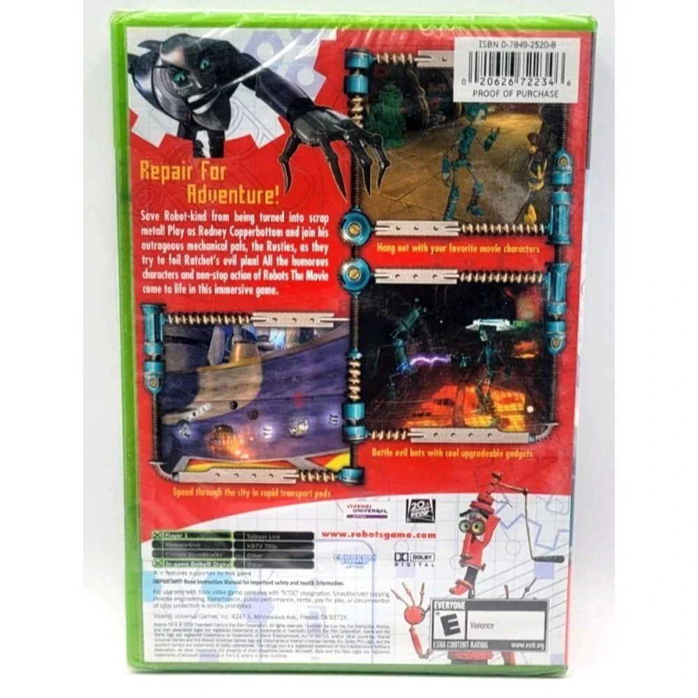 Robots (Microsoft Xbox, 2005) FACTORY SEALED NEW